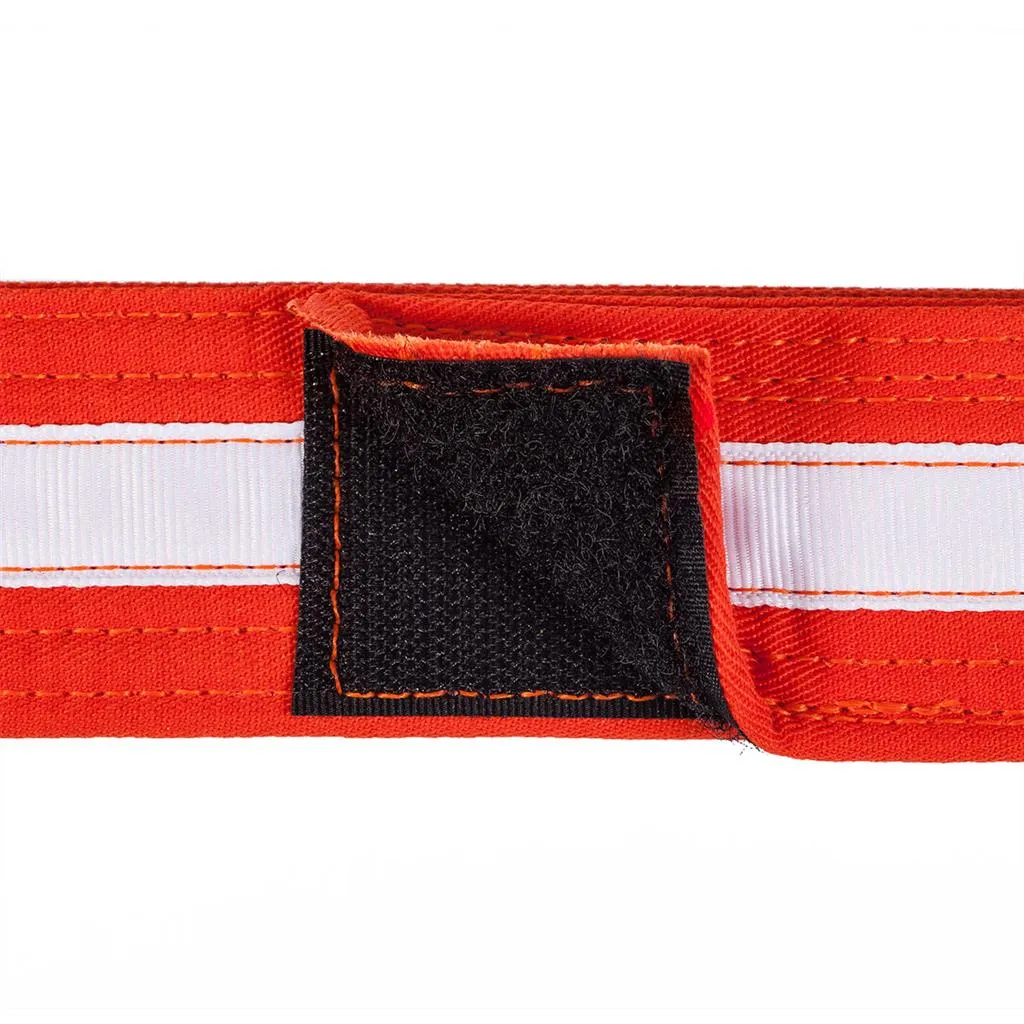 Adjustable White Striped Belt