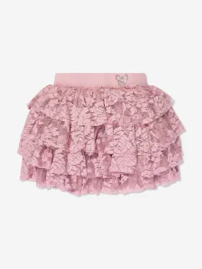 Angels Face Girls Abbie Lace Skirt in Pink