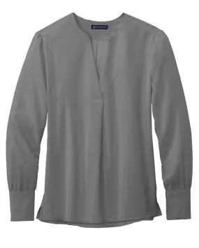 Brooks Brothers - Women's Open-Neck Satin Blouse