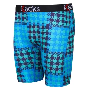 Cyan Plaid Boys Boxers