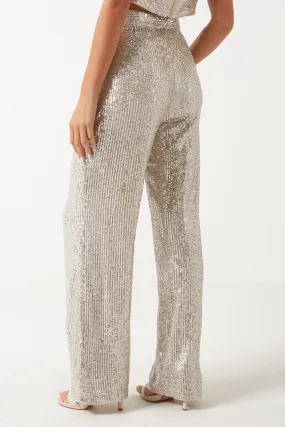 Marc Angelo High Waist Sequin Trouser