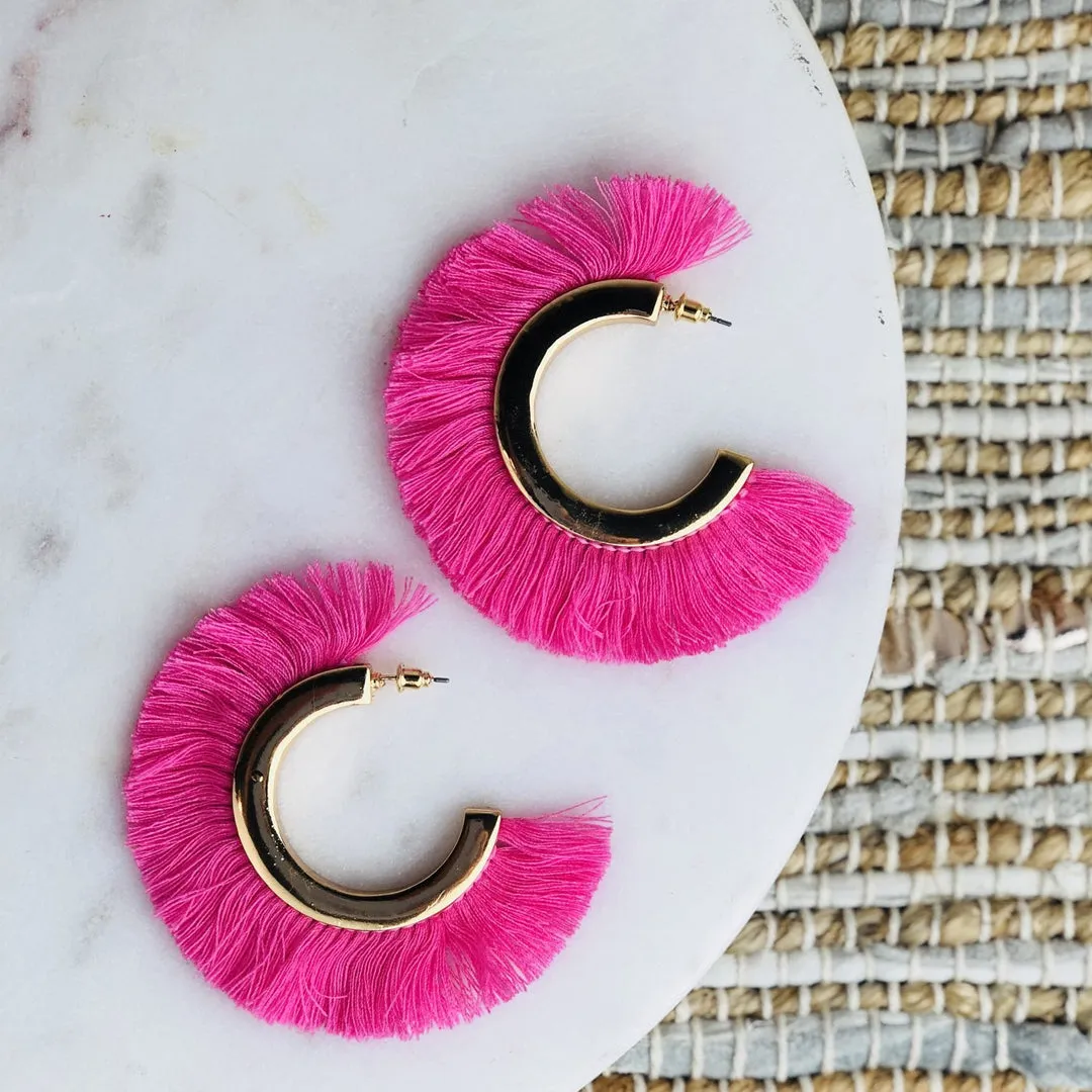 NEON BOHEMIANS ROCKSTAR MOHAWK HOOP EARRINGS