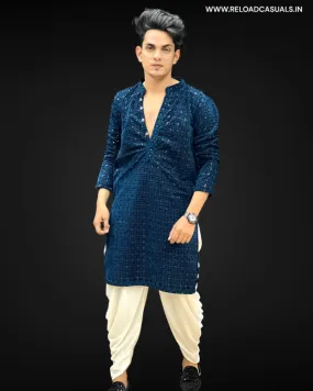 Velvet Chikankari Kurta